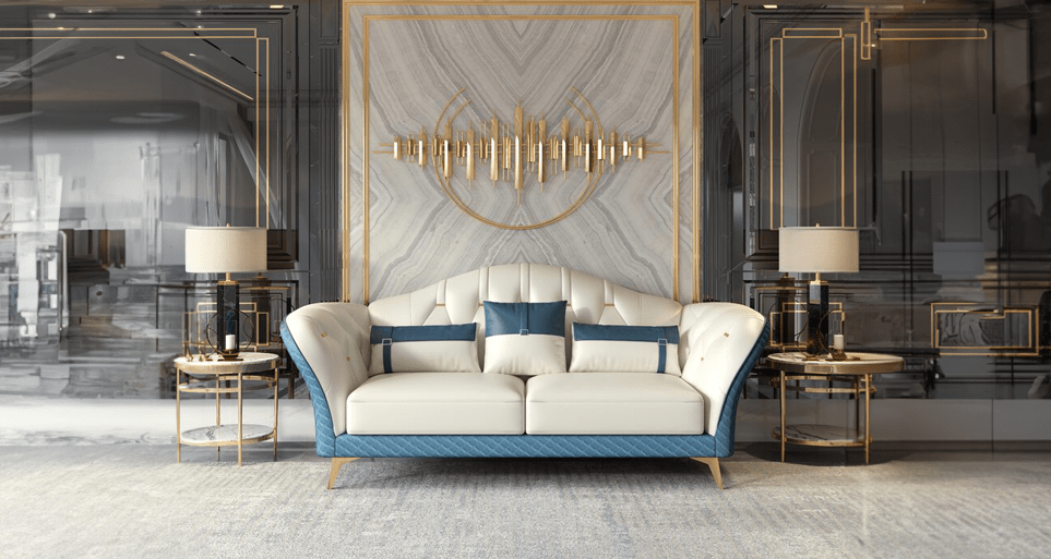 Elegant L shape sofa set, a modern classic by Estre.