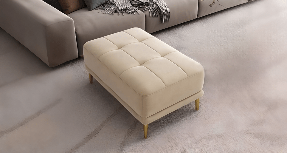 Estre's lounge chair with ottoman, redefining home comfort.