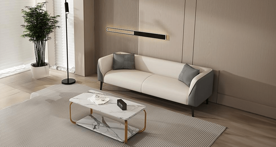 Exquisite leather sofa design, crafted for elegance at Estre.