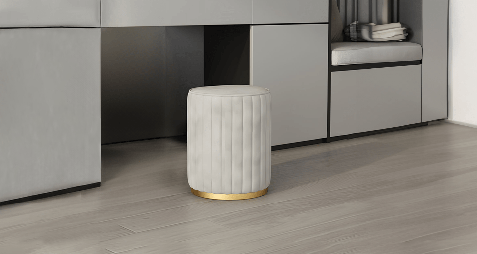 Sleek ottoman stool, minimalist design by Estre.