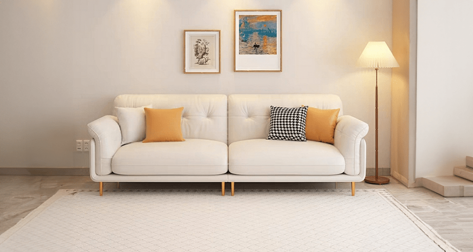 Sleek modern leather sofa set, redefine your space with Estre.