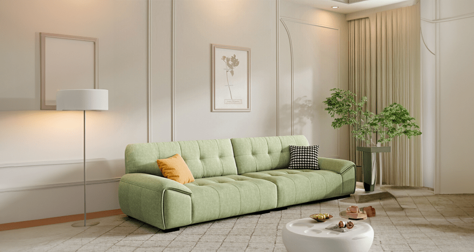 Contemporary L shape leather sofa, modern living by Estre.