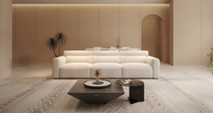 Intimate two seater leather sofa, perfect for couples at Estre.