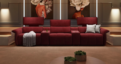 Luxe leather reclining sofa, a statement of elegance from Estre Furniture Bangalore.