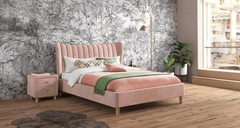 Modern Bed Knightowl: Upholstered Frame From Estre - Direct from Factory (Customizable)