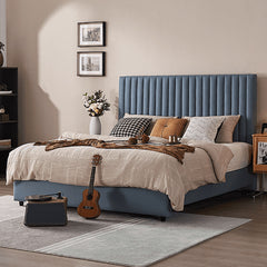 Estre Marezzato Customizable Upholstered Bed with Optional Storage - Stylish and Contemporary Design