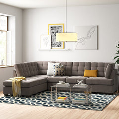 Corner L-Shape Sofa Glytonn | Specially Crafted Square Tufting | Direct from Factory