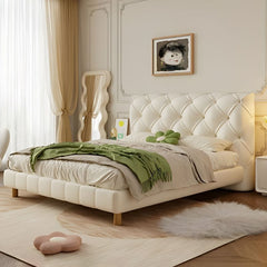 Estre Ortensia Customizable Upholstered Bed - Chic Design with Optional Storage Functionality