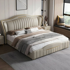 Estre Ilara Customizable Upholstered Bed - Elegant Craftsmanship with Optional Storage Space