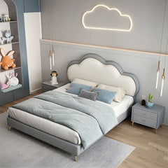 Cyclone Taupe Contemporary Kids Bed - Sleek Design for Boys & Girls, Durable Wood, Modern Look for Any Room