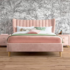 Modern Bed Knightowl: Upholstered Frame From Estre - Direct from Factory (Customizable)