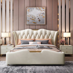 Estre Vertico Customizable Upholstered Bed with Optional Storage - Contemporary and Streamlined Design