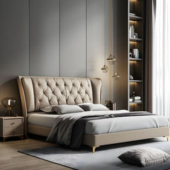 Estre Noale Customizable Upholstered Bed - Chic Design with Flexible Storage Options