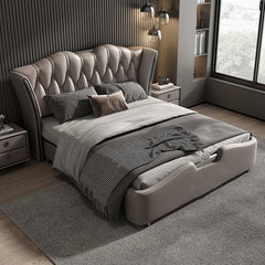 Estre Vertico Customizable Upholstered Bed with Optional Storage - Contemporary and Streamlined Design