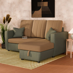 Riva L Shape Sofa Cum Bed with Storage