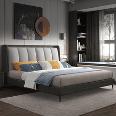 Estre Camfo Customizable Upholstered Bed with Optional Storage - Cozy and Streamlined Design