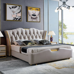 Estre Vertico Customizable Upholstered Bed with Optional Storage - Contemporary and Streamlined Design