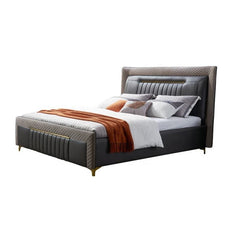Estre Matita Customizable Upholstered Bed - Minimalist Design with Optional Storage Capabilities