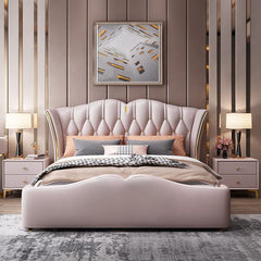 Estre Vertico Customizable Upholstered Bed with Optional Storage - Contemporary and Streamlined Design