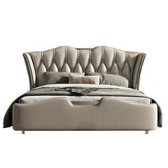 Estre Vertico Customizable Upholstered Bed with Optional Storage - Contemporary and Streamlined Design