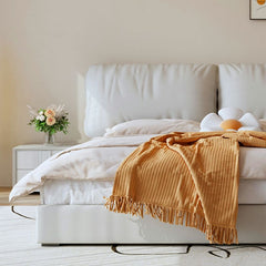 Estre Quaddy Customizable Upholstered Bed - Contemporary Style with Optional Storage Features