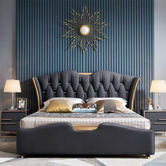 Estre Vertico Customizable Upholstered Bed with Optional Storage - Contemporary and Streamlined Design