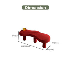 Dana Upholstered Bench - Unique Organic Shape for Modern, Naturalistic Interiors