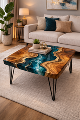 Customised – Square Epoxy Center Table