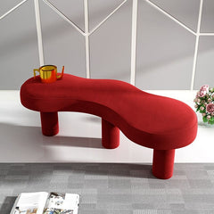 Dana Upholstered Bench - Unique Organic Shape for Modern, Naturalistic Interiors