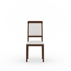 ESTRE Huckleberry Set of 2 Dining Chair with Cushioned Fabric base & back in walnut color