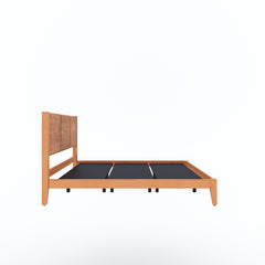 ESTRE Hypericum Solid Wood King Size Bed in Walnut Color
