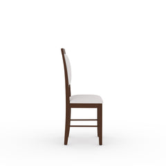 ESTRE Huckleberry Set of 2 Dining Chair with Cushioned Fabric base & back in walnut color