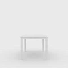 ESTRE Mulberry Solid Rubber Wood 4-Seater Dinning Table | 4-Cushioned Fabric Dining Chair in White Finish