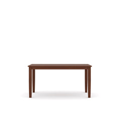 ESTRE Elderberry Solid 6-Seater Dinning Table | 6-Cushioned Fabric Dining Chair in Walnut Finish