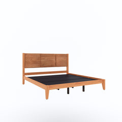 ESTRE Hypericum Solid Wood King Size Bed in Walnut Color