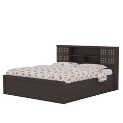 ESTRE Primrose King Size Bed With Storage In Wenge Colour