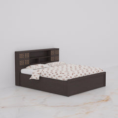 ESTRE Primrose King Size Bed With Storage In Wenge Colour