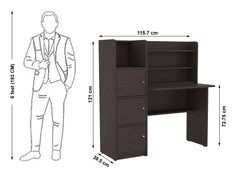 ESTRE Bluebell Study Table In Wenge Colour