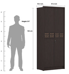 ESTRE Primrose 2 Door Wardrobe In Wenge Colour