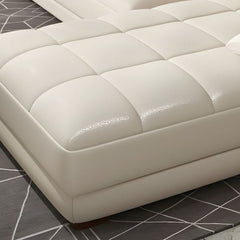 Leather Sofa Rossato | Adjustable Headrest & Wooden Panel Armrests | Premium Design with Console Options: Speakers, Storage, & Cup Holders | Direct from Factory