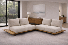 Boho Nest Wooden Slat Sofa – Modern Low Seating Designer Sofa