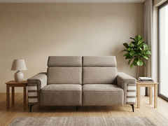 Mysa Designer Sofa with Adjustable Headrest – Modern Living Room Sofa
