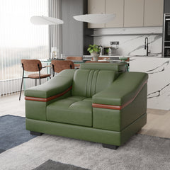 Sofa Rossato | Adjustable Headrest & Wooden Panel Armrests | Premium Design with Console Options: Speakers, Storage, & Cup Holders | Direct from Factory