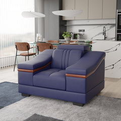 Sofa Rossato | Adjustable Headrest & Wooden Panel Armrests | Premium Design with Console Options: Speakers, Storage, & Cup Holders | Direct from Factory