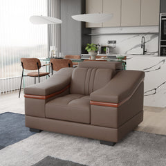 Sofa Rossato | Adjustable Headrest & Wooden Panel Armrests | Premium Design with Console Options: Speakers, Storage, & Cup Holders | Direct from Factory