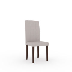 ESTRE Mulberry Solid  Wood 4-Seater Dinning Table | 4-Fully Cushioned Fabric Dining Chair in Walnut Finish