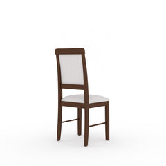 ESTRE Mulberry Solid  Wood 4-Seater Dinning Table | 4-Cushioned Fabric Dining Chair in Walnut Finish