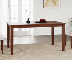 ESTRE Mulberry Solid  Wood 4-Seater Dinning Table | 4-Fully Cushioned Fabric Dining Chair in Walnut Finish