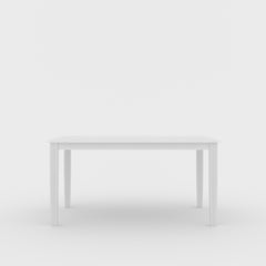 ESTRE Elderberry Solid Rubber Wood 6-Seater Dinning Table | 6-Cushioned Fabric Dining Chair in White Finish