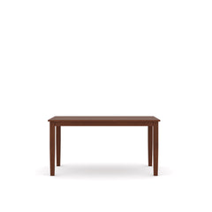 ESTRE Mulberry Solid  Wood 4-Seater Dinning Table | 4-Fully Cushioned Fabric Dining Chair in Walnut Finish